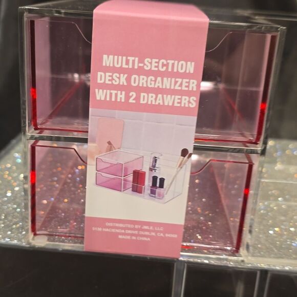 At Home Acrylic Multi-Section Organizer w/2 Drawers - Picture 9 of 10